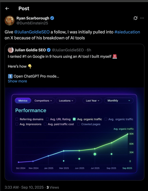 Screenshot of a real review from Ryan Scarborough, an AI Profit Boardroom member